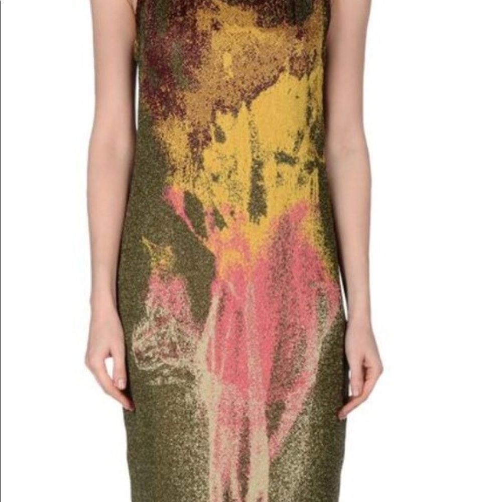 M by Missoni Multi Colored Metallic Sheath